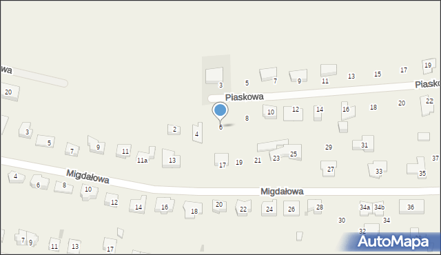 Siemianice, Piaskowa, 6, mapa Siemianice