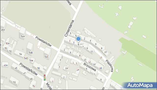 Siemianowice Śląskie, Piaskowa, 5, mapa Siemianowice Śląskie