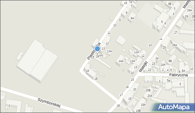 Siemianowice Śląskie, Piastowska, 14, mapa Siemianowice Śląskie