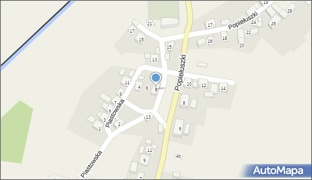 Sieniawka, Piastowska, 8, mapa Sieniawka