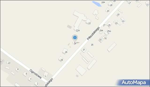 Siennica, Piłsudskiego Józefa, marsz., 24, mapa Siennica