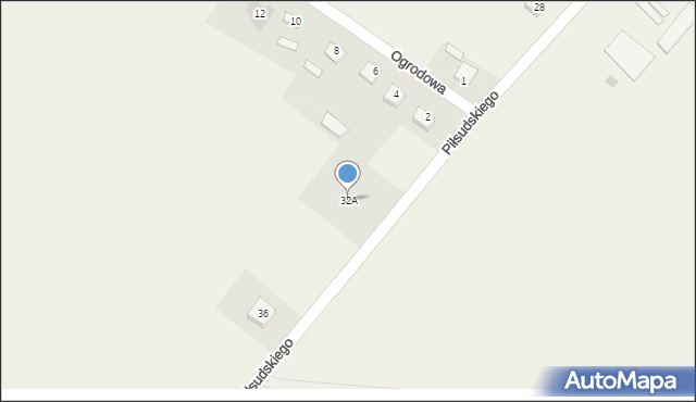 Siennica, Piłsudskiego Józefa, marsz., 32A, mapa Siennica