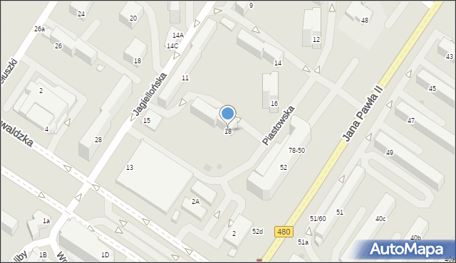 Sieradz, Piastowska, 18, mapa Sieradz