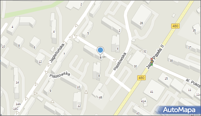 Sieradz, Piastowska, 6, mapa Sieradz