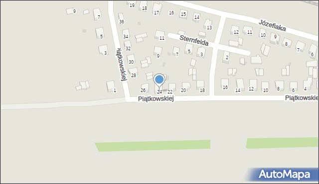 Sieradz, Piątkowskiej Ignacji, 24, mapa Sieradz