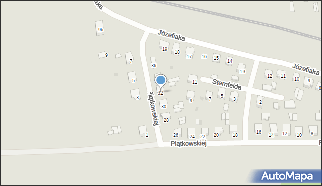 Sieradz, Piątkowskiej Ignacji, 32, mapa Sieradz