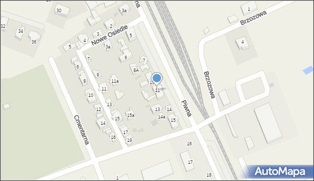Sierakowice, Piwna, 11, mapa Sierakowice