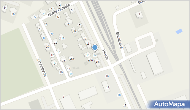 Sierakowice, Piwna, 14, mapa Sierakowice