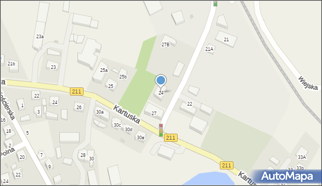 Sierakowice, Piwna, 24, mapa Sierakowice