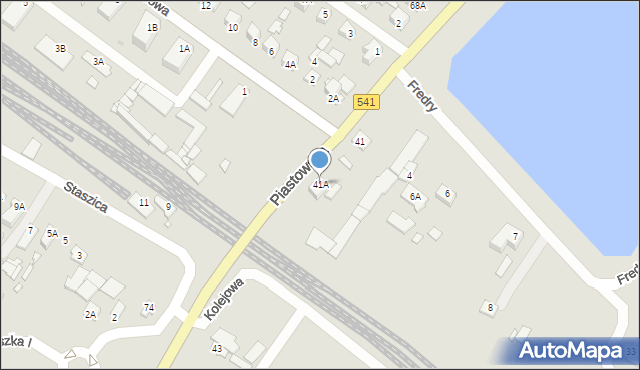 Sierpc, Piastowska, 41A, mapa Sierpc