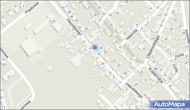 Siewierz, Piłsudskiego Józefa, marsz., 19, mapa Siewierz