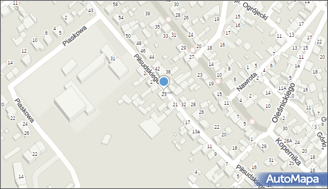 Siewierz, Piłsudskiego Józefa, marsz., 23, mapa Siewierz