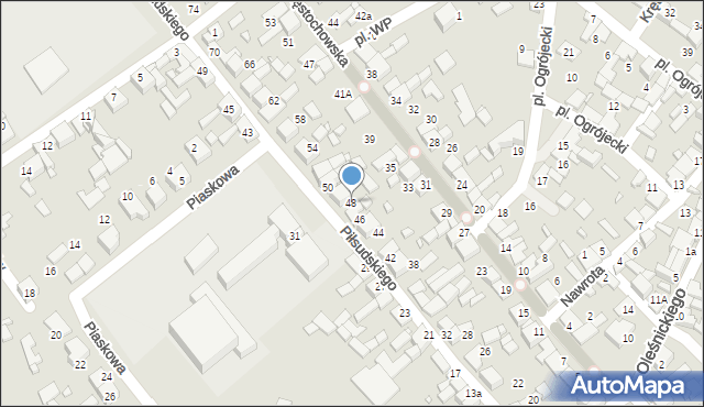 Siewierz, Piłsudskiego Józefa, marsz., 48, mapa Siewierz