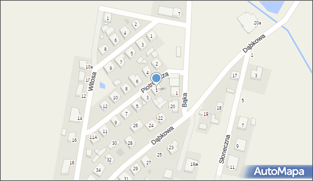 Skalmierzyce, Piotrowicza Jana, ks., 1, mapa Skalmierzyce