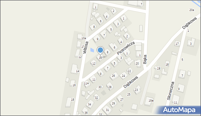 Skalmierzyce, Piotrowicza Jana, ks., 10, mapa Skalmierzyce