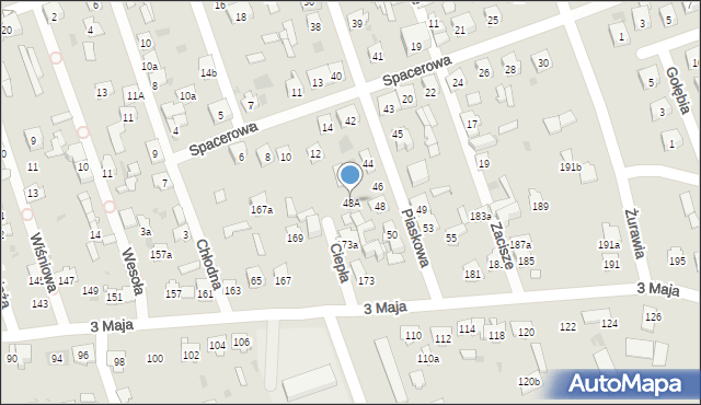 Skarżysko-Kamienna, Piaskowa, 48A, mapa Skarżysko-Kamienna