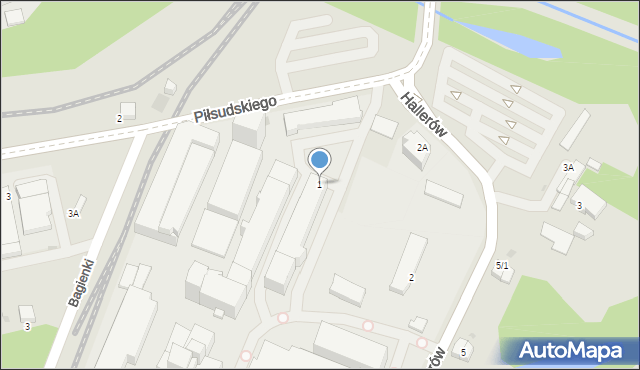 Skawina, Piłsudskiego Józefa, marsz., 1, mapa Skawina