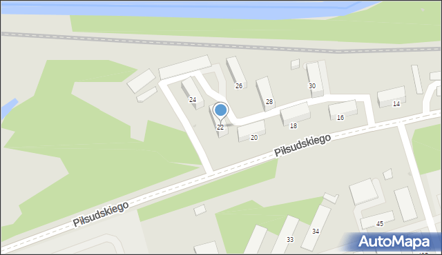 Skawina, Piłsudskiego Józefa, marsz., 22, mapa Skawina