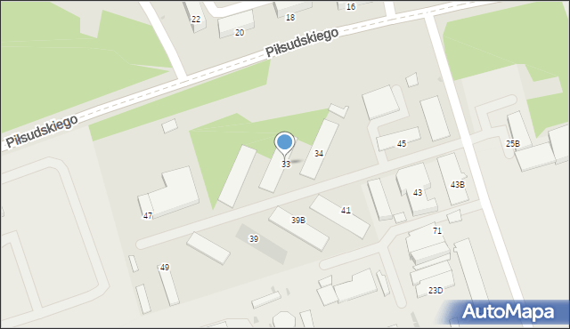 Skawina, Piłsudskiego Józefa, marsz., 33, mapa Skawina