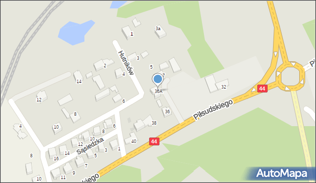 Skawina, Piłsudskiego Józefa, marsz., 36A, mapa Skawina