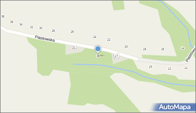 Skawinki, Piastowska, 19, mapa Skawinki