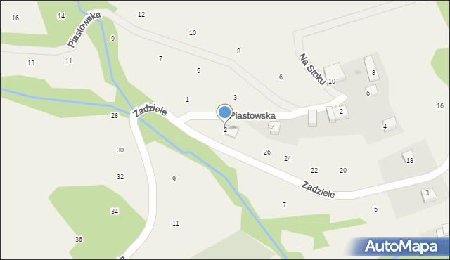 Skawinki, Piastowska, 2, mapa Skawinki