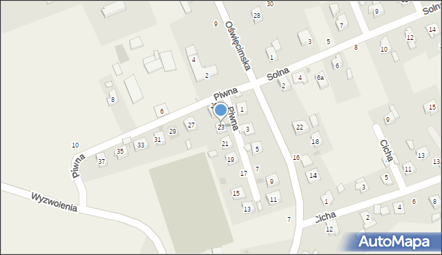 Skidziń, Piwna, 23, mapa Skidziń