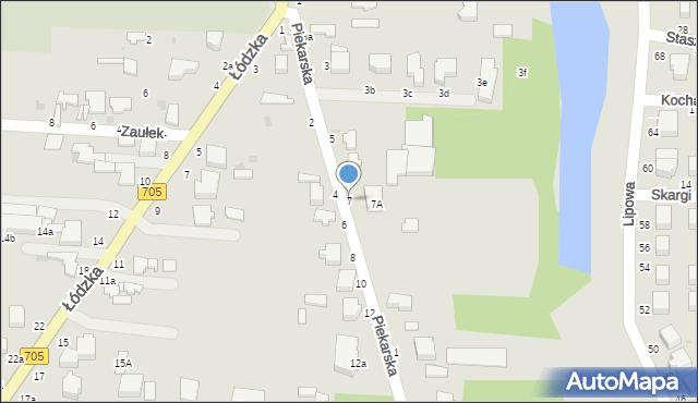 Skierniewice, Piekarska, 7, mapa Skierniewic