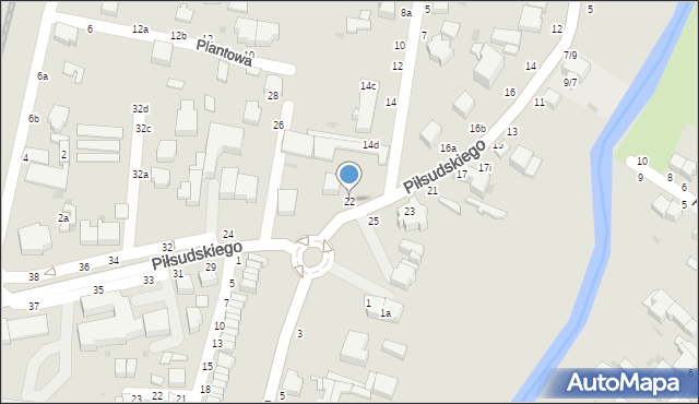 Skierniewice, Piłsudskiego Józefa, marsz., 22, mapa Skierniewic