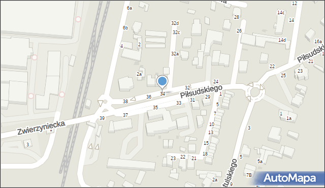 Skierniewice, Piłsudskiego Józefa, marsz., 34, mapa Skierniewic