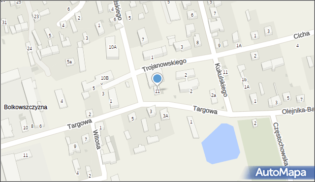 Skomlin, Piłsudskiego Józefa, marsz., 11, mapa Skomlin