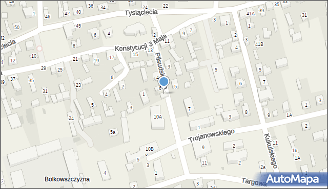 Skomlin, Piłsudskiego Józefa, marsz., 8, mapa Skomlin