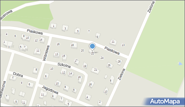 Skórcz, Piaskowa, 22, mapa Skórcz