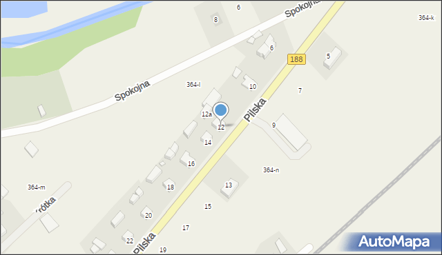 Skórka, Pilska, 12, mapa Skórka