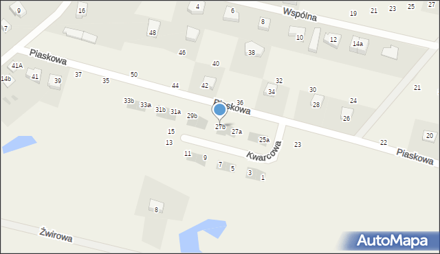 Skowarcz, Piaskowa, 27b, mapa Skowarcz