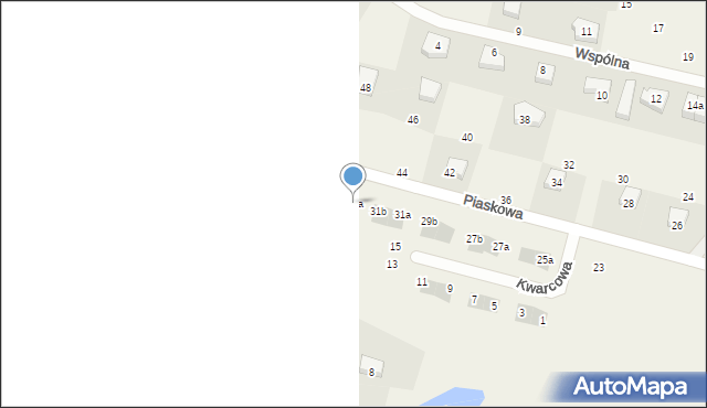 Skowarcz, Piaskowa, 33a, mapa Skowarcz