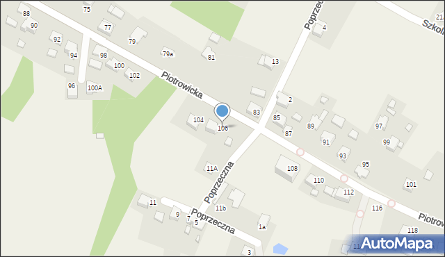 Skrbeńsko, Piotrowicka, 106, mapa Skrbeńsko
