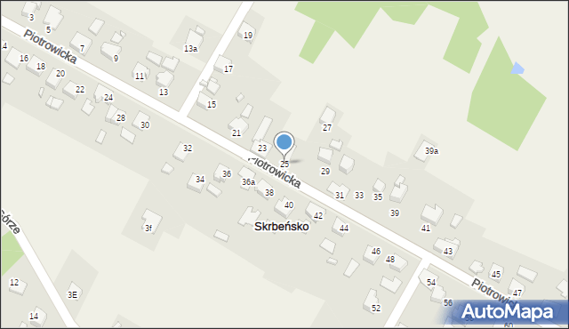 Skrbeńsko, Piotrowicka, 25, mapa Skrbeńsko