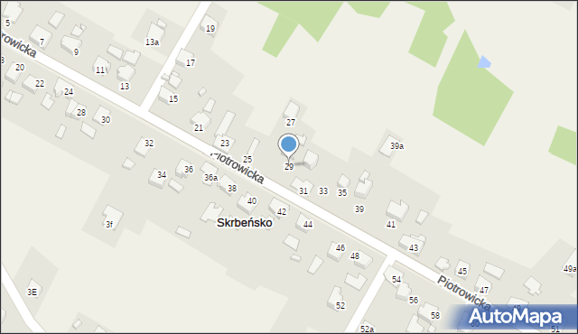 Skrbeńsko, Piotrowicka, 29, mapa Skrbeńsko