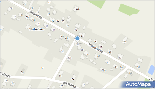 Skrbeńsko, Piotrowicka, 54, mapa Skrbeńsko