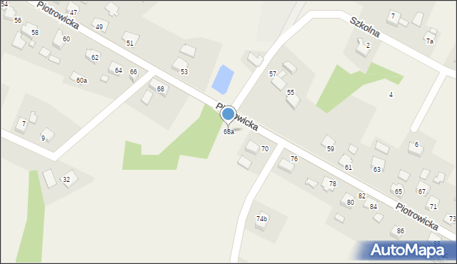 Skrbeńsko, Piotrowicka, 68a, mapa Skrbeńsko