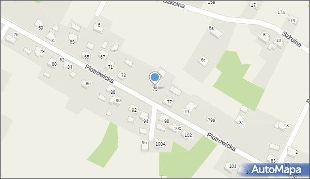 Skrbeńsko, Piotrowicka, 75, mapa Skrbeńsko