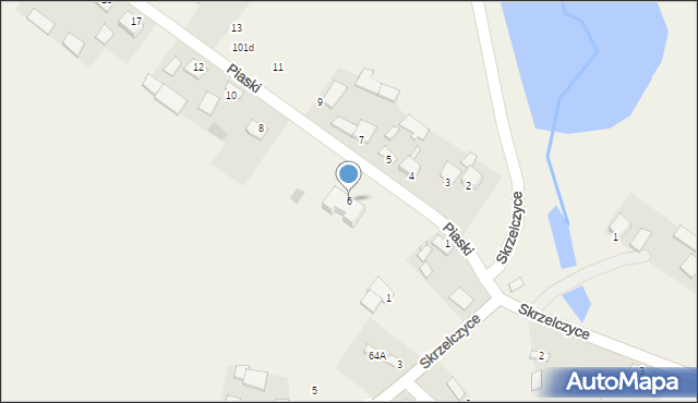 Skrzelczyce, Piaski, 6, mapa Skrzelczyce