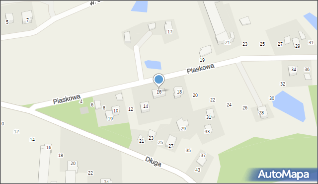 Skrzeszewo, Piaskowa, 16, mapa Skrzeszewo