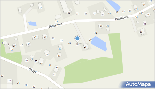 Skrzeszewo, Piaskowa, 26, mapa Skrzeszewo