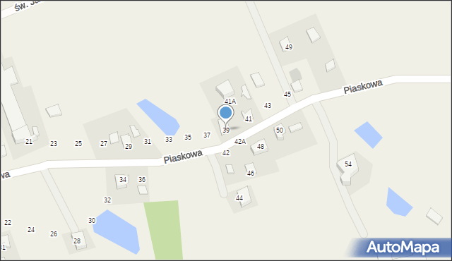 Skrzeszewo, Piaskowa, 39, mapa Skrzeszewo