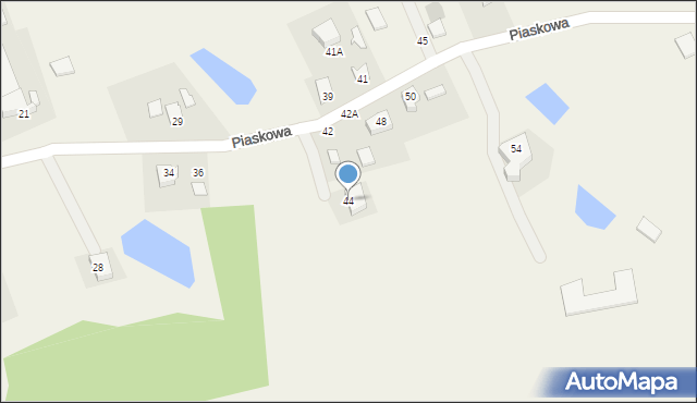 Skrzeszewo, Piaskowa, 44, mapa Skrzeszewo