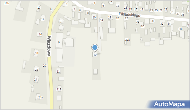 Skrzyńsko, Piłsudskiego Józefa, marsz., 12, mapa Skrzyńsko