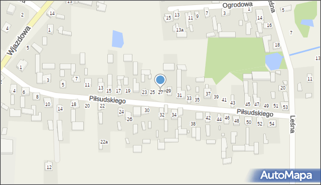 Skrzyńsko, Piłsudskiego Józefa, marsz., 27, mapa Skrzyńsko