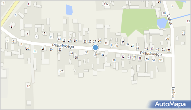 Skrzyńsko, Piłsudskiego Józefa, marsz., 32, mapa Skrzyńsko